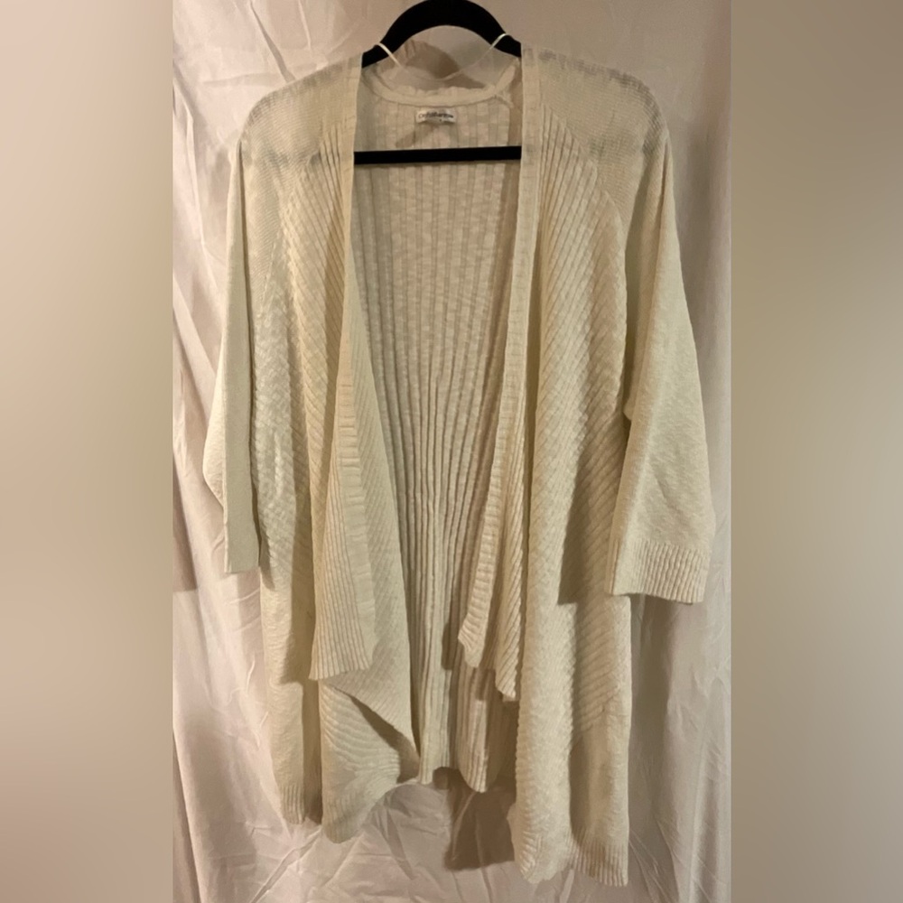 Croft & Barrow Short Sleeve Open Front Drape Cardigan